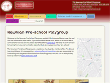 Tablet Screenshot of newmanpreschool.co.uk